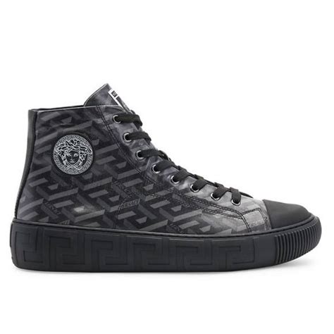 versace ophion hi top size 48.5|Versace La Greca Split Leather High.